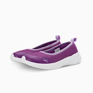 PUMA Sienna Softride Youth Slip-On Shoes, Purple Pop-Vivid Violet-PUMA White, extralarge-IND