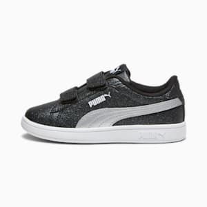 Smash 3.0 Glitz Glam Sneakers Kids, PUMA Black-PUMA Silver-PUMA White, large