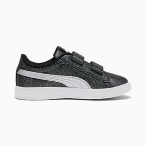 PUMASmash 3.0 Glitz Glam Little Kids' Sneakers, PUMA Black-PUMA Silver-PUMA White, extralarge