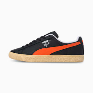 Clyde Vintage Unisex Sneakers, PUMA Black-Rickie Orange, extralarge-IND