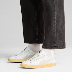 Tenis Clyde Vintage, PUMA White-Light Straw-Warm White, extralarge