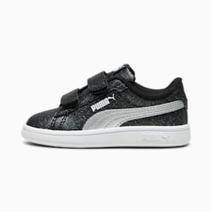 Tenis para bebé PUMA Smash 3.0 Glitz Glam, PUMA Black-PUMA Silver-PUMA White, extralarge