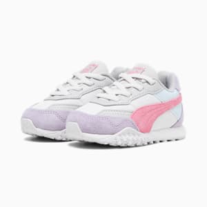 Zapatos deportivos Blacktop Rider BTS de bebé, Feather Gray-Strawberry Burst, extragrande