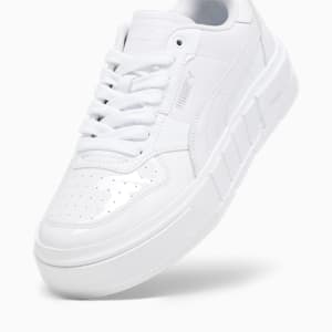 ウィメンズ プーマ CALI コート パテント スニーカー, PUMA White, extralarge-JPN