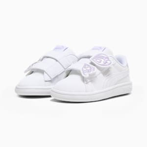 Tenis Infantiles PUMA Smash 3.0 Butterfly, PUMA White-Vivid Violet-PUMA Silver, extralarge