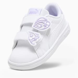 PUMA Smash 3.0 Butterfly Toddlers' Sneakers, PUMA White-Vivid Violet-PUMA Silver, extralarge