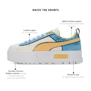 PUMA x THE SMURFS Mayze Women's Sneakers, Warm White-Flaxen, extralarge-IND