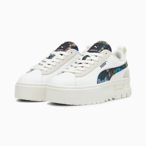 PUMA x LIBERTY Mayze Women's Sneakers, Warm White-PUMA Black, extralarge