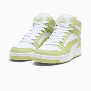 Tenis para mujer PUMA Rebound LayUp SL, PUMA White-Pistachio Green-Calming Green, extralarge