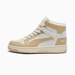 Tenis para mujer PUMA Rebound LayUp SL, Warm White-Light Sand-Sugared Almond, extralarge