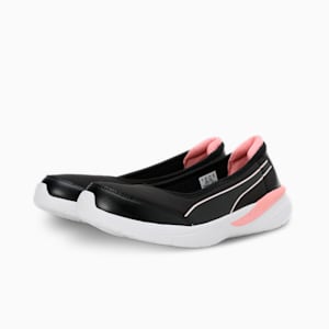 Flaira Softride Sporty Women's Slip-On Shoes, PUMA Black-Peach Smoothie-PUMA White, extralarge-IND