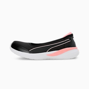 Flaira Softride Sporty Women's Slip-On Shoes, PUMA Black-Peach Smoothie-PUMA White, extralarge-IND