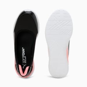 Flaira Softride Sporty Women's Slip-On Shoes, PUMA Black-Peach Smoothie-PUMA White, extralarge-IND