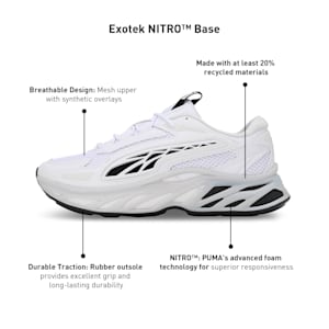 Exotek NITRO™ Base Unisex Sneakers, PUMA White-PUMA Black, extralarge-IND