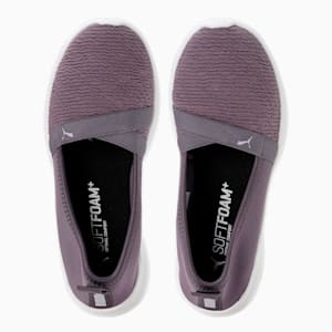 Adelina Women's Ballerina Shoes, Purple Charcoal-Spring Lavender-PUMA White, extralarge-IND