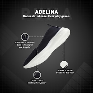 Adelina Women's Ballerina Shoes, PUMA Navy-Future Pink-PUMA White, extralarge-IND