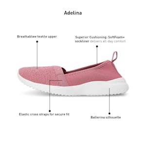Adelina Women's Ballerina Shoes, Pale Grape-Rose Quartz, extralarge-IND