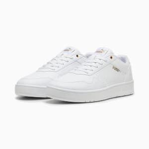Court Classic Men's Sneakers, Puma Form crop t-shirt in white, extralarge