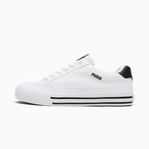 Tenis Court Classic Vulc, PUMA White-PUMA Black, extralarge