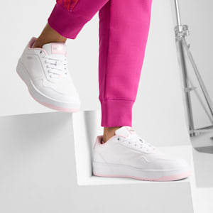 Court Classy Women's Sneakers, PUMA White-Whisp Of Pink-Puma Silver, extralarge
