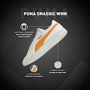 Smashic Women's Soft Suede Sneakers, Warm White-Clementine-Smokey Gray, extralarge-IND