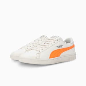 Smashic Women's Soft Suede Sneakers, Warm White-Clementine-Smokey Gray, extralarge-IND