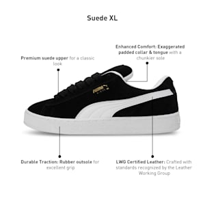 Suede XL Unisex Sneakers, PUMA Black-PUMA White, extralarge-IND
