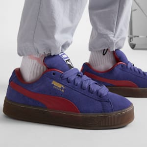 Chaussures Suede XL Homme, Blue Crystal-Dark Crimson-Chocolate, extralarge