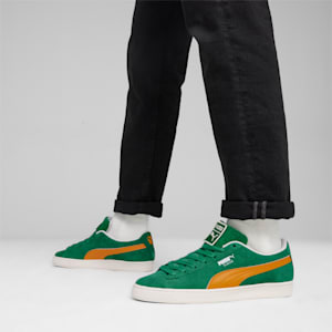 For the Fanbase Suede Patch Sneakers, Archive Green-Frosted Ivory, extralarge