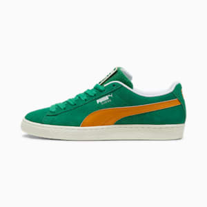 For the Fanbase Suede Patch Sneakers, Archive Green-Frosted Ivory, extralarge