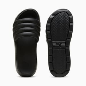 Karmen Puffy Women's Slides, PUMA Black-PUMA Black, extralarge