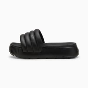 Karmen Puffy Women's Slides, PUMA Black-PUMA Black, extralarge
