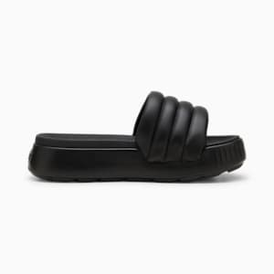 Karmen Puffy Women's Slides, PUMA Black-PUMA Black, extralarge