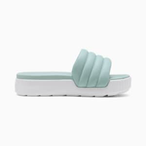 Karmen Puffy Women's Slides, Modern Mint-PUMA White, extralarge