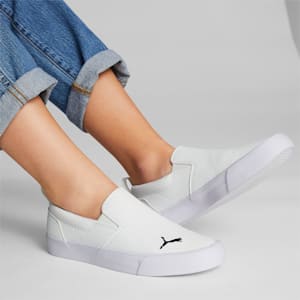 Bari Slip-On Comfort Women's Shoes, PUMA White-PUMA Black, extralarge