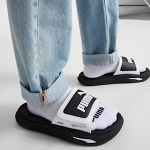 SoftridePro 24 V Slides, PUMA White-PUMA Black-PUMA Black, extralarge