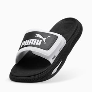 SoftridePro 24 V Slides, PUMA White-PUMA Black-PUMA Black, extralarge