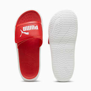 Red fur slides puma clearance