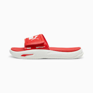 Red puma fur slides outlet