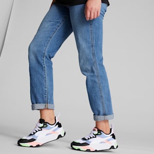 Tenis Trinity para mujer, PUMA Black-PUMA White-Blissful Blue, extralarge