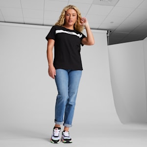 Tenis Trinity para mujer, PUMA Black-PUMA White-Blissful Blue, extralarge