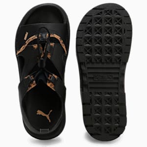 ウィメンズ メイズ レース SP レオパード サンダル, PUMA Black-Dusty Tan
