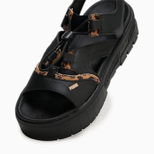 ウィメンズ メイズ レース SP レオパード サンダル, PUMA Black-Dusty Tan