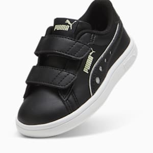 PUMA Smash 3.0 Dance Party Toddlers' Sneakers, PUMA Black-PUMA Silver-Green Illusion, extralarge