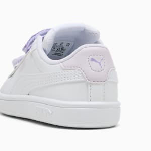 Smash 3.0 L Glitter V Toddlers' Sneakers, PUMA White-Lavender Alert-Lilac Frost, extralarge