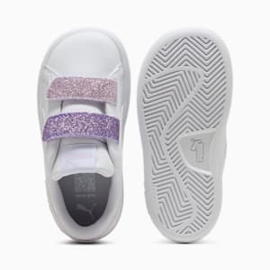 Smash 3.0 L Glitter V Toddlers' Sneakers, PUMA White-Lavender Alert-Lilac Frost, extralarge