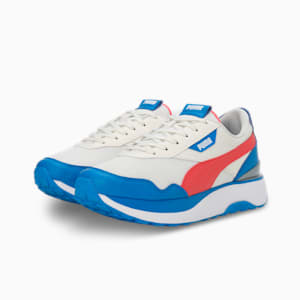 Cruise Rider V1 Women's Sneakers, Warm White-Electric Blush-Racing Blue, extralarge-IND