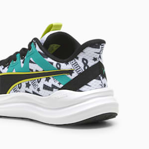 Reflect Lite Masked Hero Youth Sneakers, PUMA White-PUMA Black-Sparkling Green-Lime Sheen, extralarge-IND