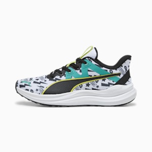 Reflect Lite Masked Hero Youth Sneakers, PUMA White-PUMA Black-Sparkling Green-Lime Sheen, extralarge-IND