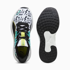 Reflect Lite Masked Hero Youth Sneakers, PUMA White-PUMA Black-Sparkling Green-Lime Sheen, extralarge-IND